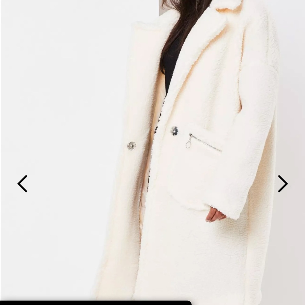 White teddy coat